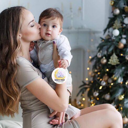 FaCraft Baby's First Christmas Ornaments 2022,1st Babys First Christmas Ornament,Babies First Ornaments Gift for New Baby Parents Baby Boy Girl in Saudi Arabia