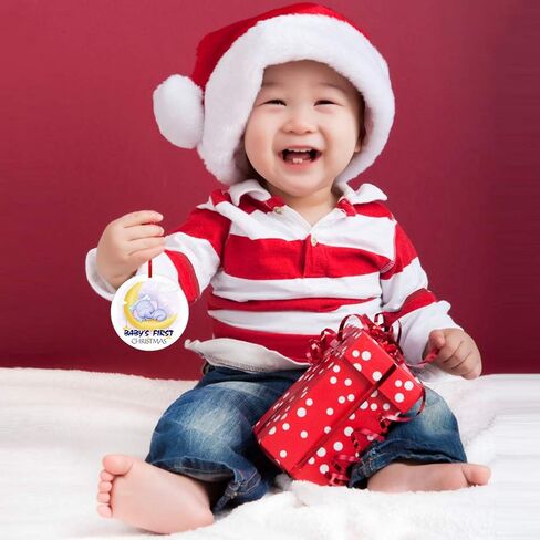 FaCraft Baby's First Christmas Ornaments 2022,1st Babys First Christmas Ornament,Babies First Ornaments Gift for New Baby Parents Baby Boy Girl in Saudi Arabia