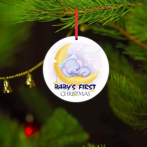 FaCraft Baby's First Christmas Ornaments 2022,1st Babys First Christmas Ornament,Babies First Ornaments Gift for New Baby Parents Baby Boy Girl in Saudi Arabia