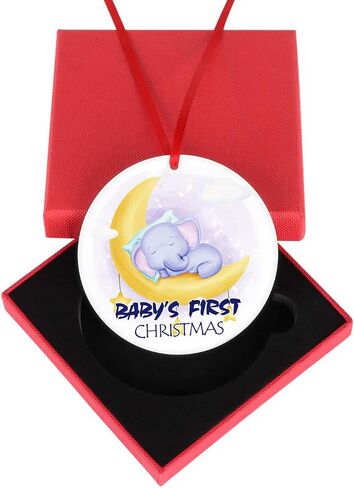 FaCraft Baby's First Christmas Ornaments 2022,1st Babys First Christmas Ornament,Babies First Ornaments Gift for New Baby Parents Baby Boy Girl in Saudi Arabia