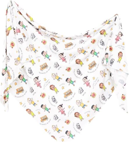Large Premium Knit Baby Swaddle Receiving Blanket "CoComelon Friends" by Copper Pearl in Saudi Arabia