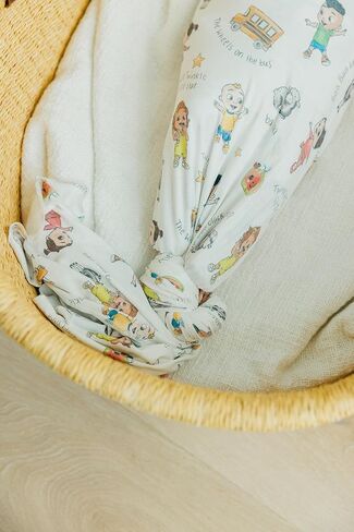 Large Premium Knit Baby Swaddle Receiving Blanket "CoComelon Friends" by Copper Pearl in Saudi Arabia
