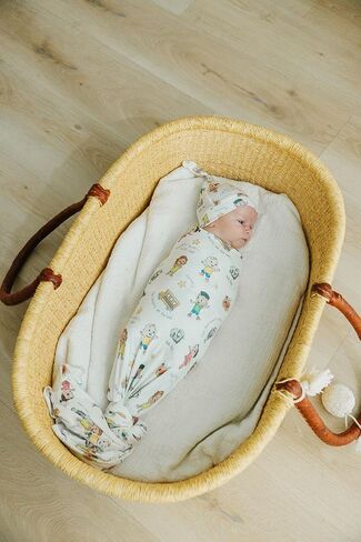 Large Premium Knit Baby Swaddle Receiving Blanket "CoComelon Friends" by Copper Pearl in Saudi Arabia
