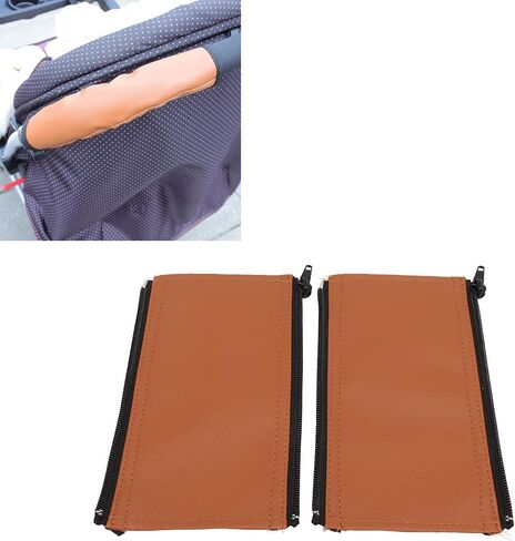 Universal Handle Sleeve Cover Zipper Cleanable for Stroller Cart Replacement Grip Bar Handlebar (Brown) in Saudi Arabia