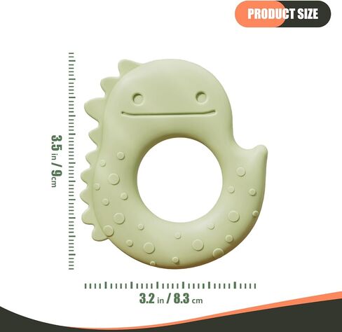 Baby Teething Toys for Babies 0-6 Months, Baby Teethers for Babies 3-6 6-12 Months Silicone Baby Chew Toys Gifts for Must Haves, BPA Free Dinosaur in Saudi Arabia