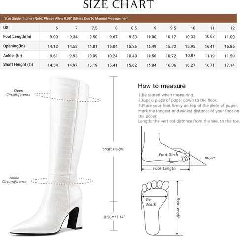 Castamere Women Knee High Boots Riding Boots for Women Calf High Tall Boots GoGo Boots Faux Crocodile Boots Chunky Block Heel Zipper Pointed Toe Long Boots 3.3 Inches in Saudi Arabia