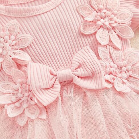 Newborn Baby Girl Clothes Boho Lace Rompers Dress Floral Half First 1st Birthday Newborn Photography Outfits in Saudi Arabia