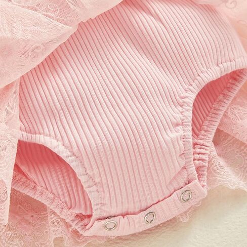 Newborn Baby Girl Clothes Boho Lace Rompers Dress Floral Half First 1st Birthday Newborn Photography Outfits in Saudi Arabia