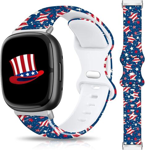 Christmas Halloween Thanksgiving Band Compatible with Fitbit Versa 3/Fitbit Versa 4/Fitbit Sense/Sense 2, Smartwatch Holiday Women Men Silicone Replacement Strap for Fitbit Versa 3/4, Fitbit Sense/Sense 2 in Saudi Arabia