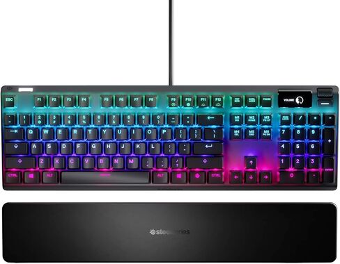 SteelSeries Apex 7 - لوحة مفاتيح ميكانيكية للألعاب - شاشة Oled الذكية - مفاتيح بنية - تخطيط Qwerty الأمريكي (الولايات المتحدة) (PS4) in Kuwait