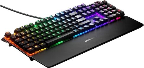 SteelSeries Apex 7 - لوحة مفاتيح ميكانيكية للألعاب - شاشة Oled الذكية - مفاتيح بنية - تخطيط Qwerty الأمريكي (الولايات المتحدة) (PS4) in Kuwait