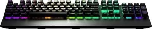 SteelSeries Apex 7 - لوحة مفاتيح ميكانيكية للألعاب - شاشة Oled الذكية - مفاتيح بنية - تخطيط Qwerty الأمريكي (الولايات المتحدة) (PS4) in Kuwait