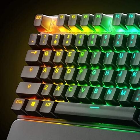 SteelSeries Apex 7 - لوحة مفاتيح ميكانيكية للألعاب - شاشة Oled الذكية - مفاتيح بنية - تخطيط Qwerty الأمريكي (الولايات المتحدة) (PS4) in Kuwait