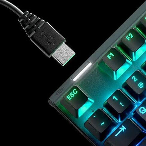 SteelSeries Apex 7 - لوحة مفاتيح ميكانيكية للألعاب - شاشة Oled الذكية - مفاتيح بنية - تخطيط Qwerty الأمريكي (الولايات المتحدة) (PS4) in Kuwait