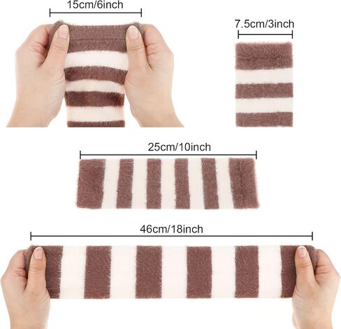 زوجان من جوارب تدفئة أرجل الأطفال الصغار المخططة، جوارب تدفئة الساق للجنسين للركبة وأكمام واقية للركبة للأولاد والبنات تناسب عمر 0-5 سنوات، مقاس واحد (أبيض + رمادي وأبيض + قهوة) in Kuwait