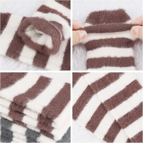 زوجان من جوارب تدفئة أرجل الأطفال الصغار المخططة، جوارب تدفئة الساق للجنسين للركبة وأكمام واقية للركبة للأولاد والبنات تناسب عمر 0-5 سنوات، مقاس واحد (أبيض + رمادي وأبيض + قهوة) in Kuwait