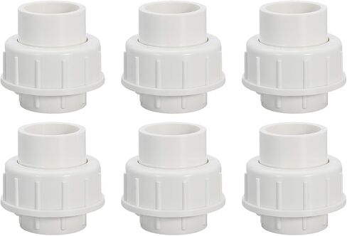 2 "PVC Union Coupling Pipe Fitting PVC جدول محول 40، EPDM O-Ring، 2 بوصة تركيب اقتران منزلق (مقبس × مقبس)، 2 حزمة، أبيض in Saudi Arabia