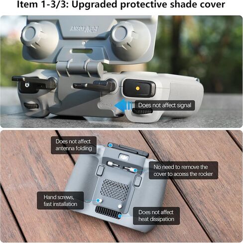غطاء حماية من الشمس مغناطيسي مع حماية للشاشة وعصا التحكم لـ DJI Mini 4 Pro & Mavic Air 3/3S RC 2-3-IN-1 RC2 ملحق غطاء ظلة لجهاز التحكم عن بعد in Kuwait