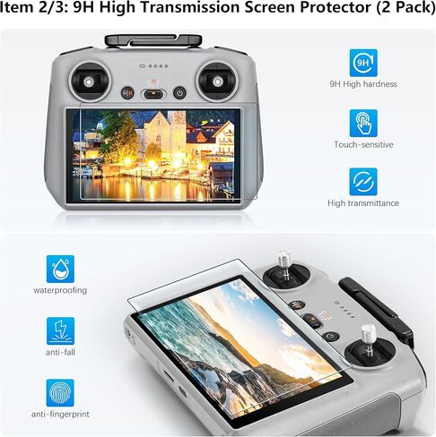 غطاء حماية من الشمس مغناطيسي مع حماية للشاشة وعصا التحكم لـ DJI Mini 4 Pro & Mavic Air 3/3S RC 2-3-IN-1 RC2 ملحق غطاء ظلة لجهاز التحكم عن بعد in Kuwait