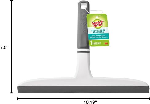 Scotch-Brite Dual Blade Squeegee, Safe on Mirrors, Glass Shower Doors, Windows and More, 4 Count in Saudi Arabia