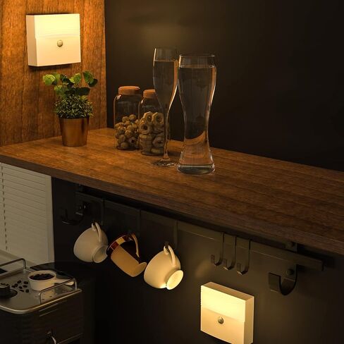 Rechargeable Battery Night Light, Motion Sensor LED Warm Lights for Kitchen, Kids' Room, Stairway, and Anywhere You Need Little Extra Light-Square 2 PCS in Saudi Arabia