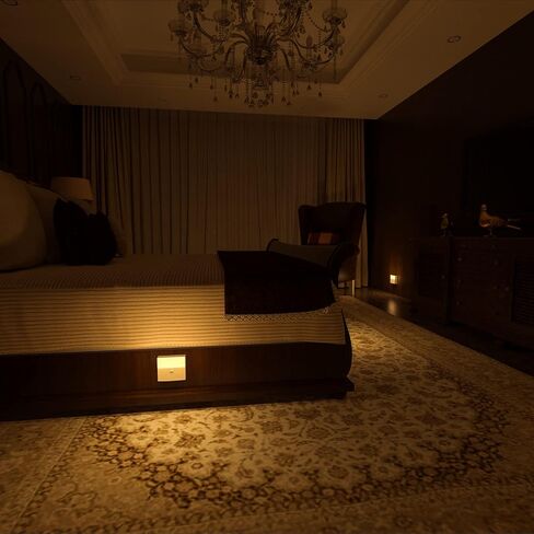 Rechargeable Battery Night Light, Motion Sensor LED Warm Lights for Kitchen, Kids' Room, Stairway, and Anywhere You Need Little Extra Light-Square 2 PCS in Saudi Arabia