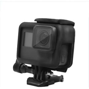 Action Camera Mount Frame, Compatible with GoPro Hero Housing (Hero7 Black/Hero6 Black/Hero5 Black/Hero7 Silver/Hero7 White/Hero 2018) Microphone Case