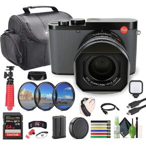 Leica Q3 43 Compact Digital Camera (19084) 60MP Full-Frame BSI CMOS Sensor, APO-Summicron 43mm f/2 ASPH. Lens, 8K Video Recording + 64GB SD Card+ Cleaning Kit + Bag + Flexible Vlogging Tripod + More