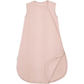 Supersoft Toddler Sleep Sack 0.5 TOG Premium Bamboo Viscose Sleeping Bag Extra Long Wearable Blanket 2-4T (Blush)