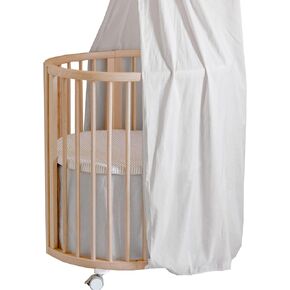 Stokke Sleepi Mini Bed Skirt by Pehr, Grey - Compatible with Stokke Sleepi Mini - Available in Numerous Colors - Machine Washable, Soft Organic Cotton