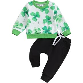 Toddler Baby Boy Fall Outfit Long Sleeve Letter Print Sweatshirt Tops Pants Jogger Cute Infant Newborn Clolthes Set