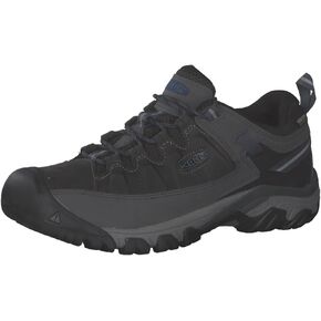 KEEN Men's Targhee 3 Low Height Waterproof Hiking Shoes, Steel Grey/Golden Brown, 12 Wide