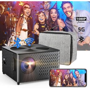 [Electric Focus]OTOUCH Projector Native 1080P 26000LM 5G WiFi Bluetooth Projector 4K Support 4P Keystone/Phone Mirror/Dual HiFi Speakers/BT Remote/Zoom for Phone PC TV Stick Switch 2024 New in Saudi Arabia