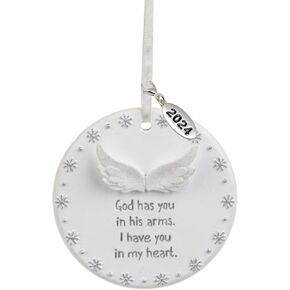 Miscarriage Gifts for Mothers Baby Memorial Ornament for Loss of Baby Sympathy Memorial Gift Bereavement - God has You in His arms - Personalization at Home Year Tag with Gift Bag Included