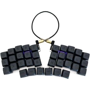 Split Ergonomic Mechanical Keyboard, Powered by QMK, MX Switch Support, 36-Key Layout with RGB Backlight, USB-C Connectivity, Keycaps & Switches Included