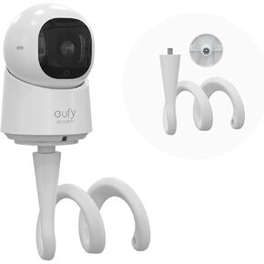 Clamp Mount for eufy Indoor Cam C210 and C220, No Drill Camera Mount (15.7'' Gooseneck Camera Mount, White, 1 Pack)