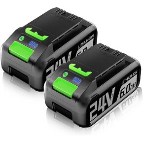 2Packs 6.0Ah Replacement 24 Volt Battery for Bissell CleanView XR & XR Pet Stick Vacuum Extra Battery 4054, Compatible with Bissell Stick Vacuum Cordless 3789U 3797V