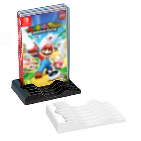WEIMINLI Acrylic switch game case holder，video game storage Organizer Stand Compatible with nintendo switch game holder, Upgraded Switch Game Display Holder Fits up to 12 Games Box（1pcs）