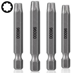 4pcs Spider Driver Bits, 8 Point Star bit 2" Length bits S2 Steel Bit with Magnetic for 8 Point Flathead Fastener, Power Screwdriver Drill Impact Driver