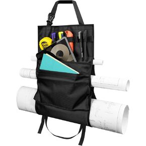 Car Seat Organizer, Adjustable Car Holder, Blueprints Car Holder, Maps Car Holder, Drawings Car Holder, Artwork Car Holder, Posters Car Holder with Shoulder Strap/Pockets and Comfort top Handle