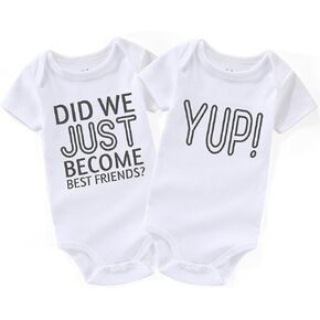 Did we just become best friends sibling set twins baby items twins essentials must haves baby clothes Baby Bodysuits