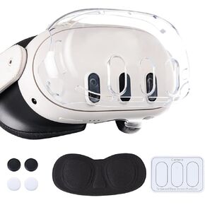 غطاء واقي عدسة مطور من VAOMON 2024 لـ Meta Quest 3، غطاء حماية صلب من البلاستيك لـ Oculus Quest 3، ملحقات لـ Quest 3 - شفاف متجمد in Kuwait