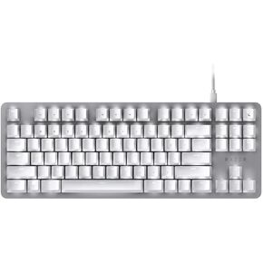 Razer RZ03-02640700-R3M1 Blackwidow Lite Mercury Silent Mechanical Gaming Keyboard (White), with White LED Backlighting for Enhanced Productivity, Orange Switches (Silent and Tactile), US Layout