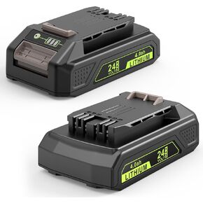 TREE.NB Replacement for Greenworks 24V Battery 4.0Ah 29842 29852 LB24A020 BAG708 BAG711 Compatible with Greenworks 24V Cordless Tools 20352 22232 2508302