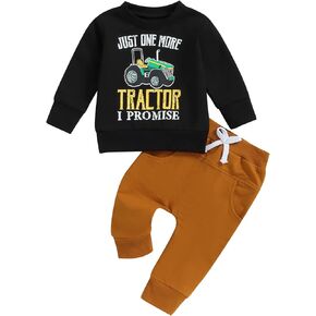 TheFound Toddler Baby Boy Outfits Mama' Little Man/Daddy's Little Dude Sweatshirt Solid Pant Infant Baby Fall Winter Clothes