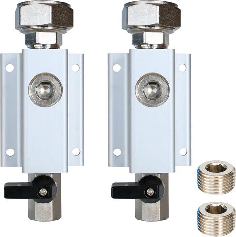 2PCS 3/4'' Straight Air Piping Fittings, 3/4'' x 1/2'' Male NPT Threads Adapter Fittings, Seal Taped Needed, Brass-Nickel Plated, For Shop Compressed Air Line System in Kuwait