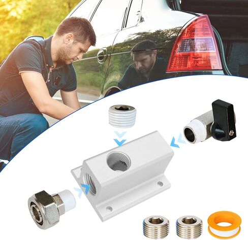 2PCS 3/4'' Straight Air Piping Fittings, 3/4'' x 1/2'' Male NPT Threads Adapter Fittings, Seal Taped Needed, Brass-Nickel Plated, For Shop Compressed Air Line System in Kuwait