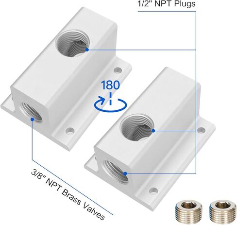 2PCS 3/4'' Straight Air Piping Fittings, 3/4'' x 1/2'' Male NPT Threads Adapter Fittings, Seal Taped Needed, Brass-Nickel Plated, For Shop Compressed Air Line System in Kuwait