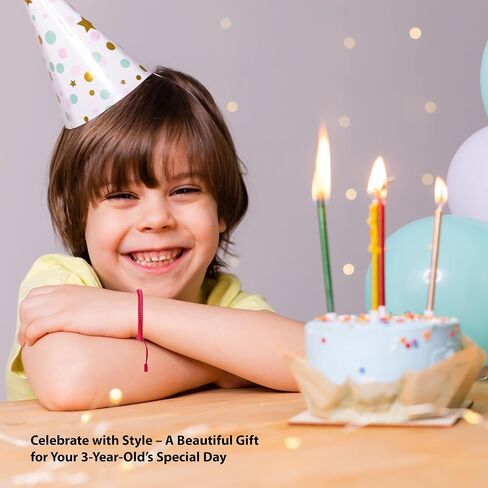 3 Year Old Birthday Gift for Girl and Boy. Adjustable Red String Bracelet Birthday Bracelet as Three Year Old Birthday Gifts. Lucky Protection bracelet. 3rd Birthday Gifts Ideas for son and daughter in Saudi Arabia