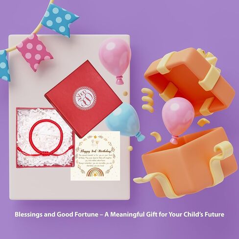 3 Year Old Birthday Gift for Girl and Boy. Adjustable Red String Bracelet Birthday Bracelet as Three Year Old Birthday Gifts. Lucky Protection bracelet. 3rd Birthday Gifts Ideas for son and daughter in Saudi Arabia